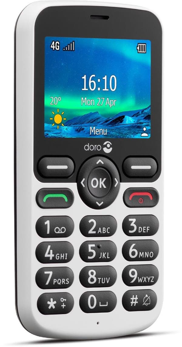 DORO 5860 Eenvoudige Vanhusten Puhelin - Wit