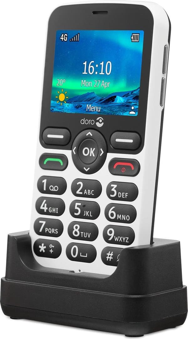 DORO 5860 Eenvoudige Vanhusten Puhelin - Wit