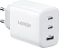 Miniatyrbild 2 av 2: UGREEN CD275 väggladdare, 2x USB-C, 1x USB, 65W (vit)