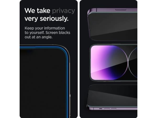 Spigen GLAS.tR Slim, Apple, iPhone 14 Pro Max, Naarmuuntumisenkestävä, Läpinäkyvä, 1 kpl