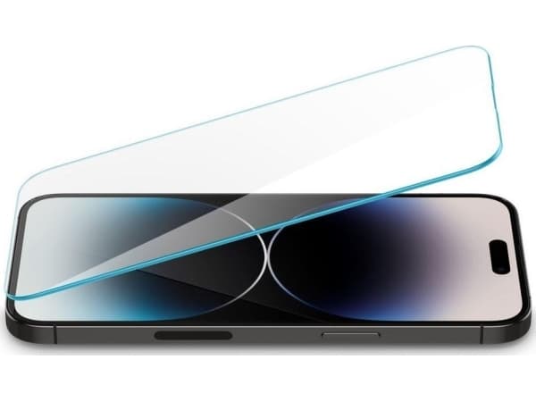 Spigen GLAS.tR Slim HD, Apple, iPhone 14 Pro, Støtbestandig, Fallsikker, Ripebestandig, Sort, 1 stykker