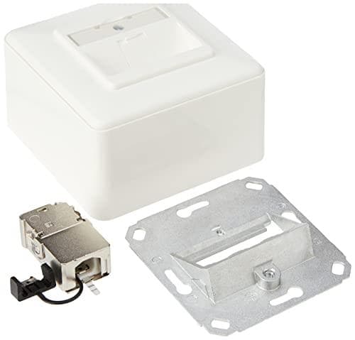 BTR 130B11D10002-E Datastik C6A modul 1 port 180° til overflademontering Pure White