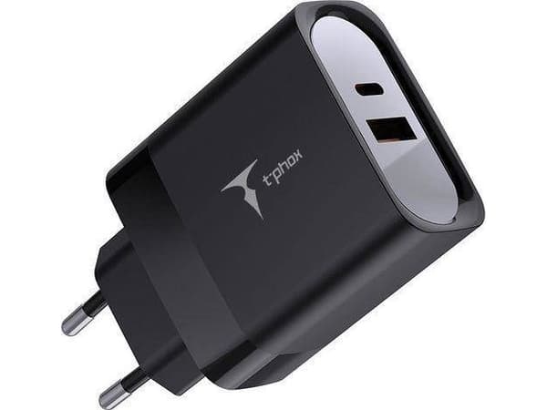 T-Phox laturi T-PHOX STUDY SERIES T-PP07 47W USB/USB-C MUSTA