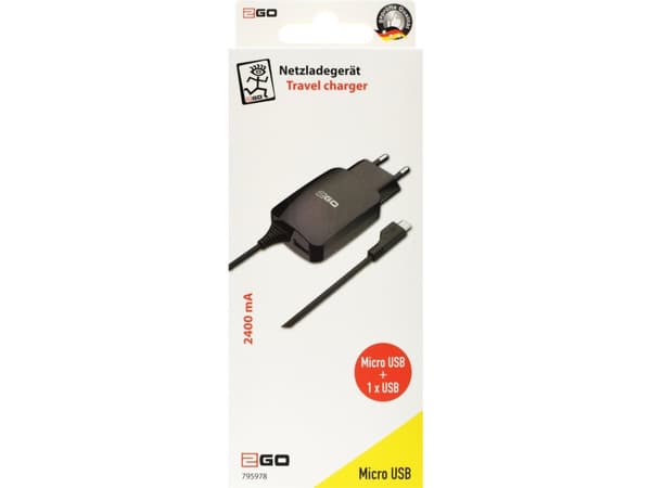 2GO 795978, Sisätila, AC, 5 V, 1,4 m, Musta