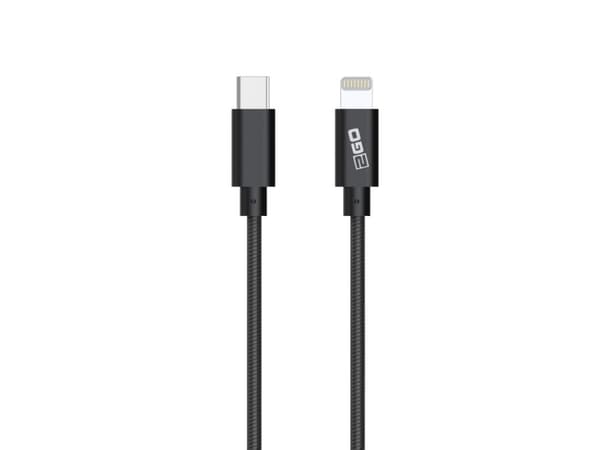 2GO 797162, 1 m, Lightning, USB C, Hankjønn, Hankjønn, Sort