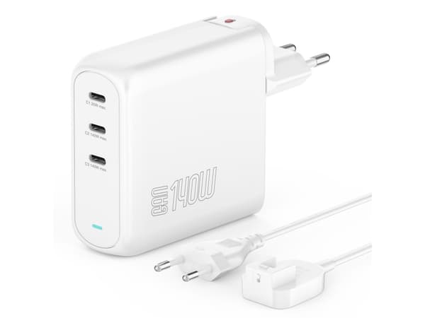 4smarts GaN FlexPro - Strømadapter - 65 watt - 5 A - Apple 2.4A, Fast Charge, Super Charge, Power Delivery 3.1, Apple Fast Charge, QC 4.0+ - 3 utgang