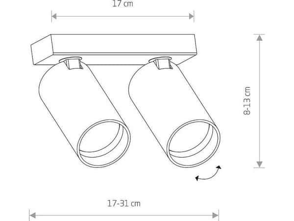 Nowodvorski Minimalistinen huoneenvalaisin Mono 7841 sort tube moving hol