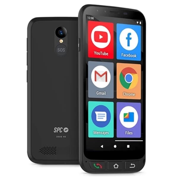 Mobiltelefon til ældre mennesker SPC Zeus 4G 5,5" HD+ 1 GB RAM 16 GB 16 GB RAM 1 GB RAM MediaTek Helio A22 16 GB Sort