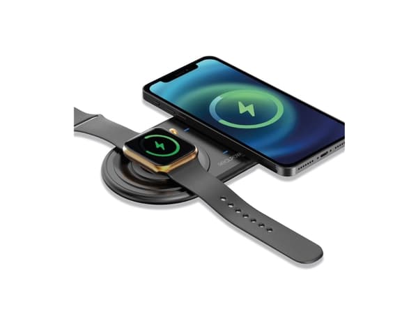 RealPower ChargeAIR Duo, inomhus, USB, Svart Svart