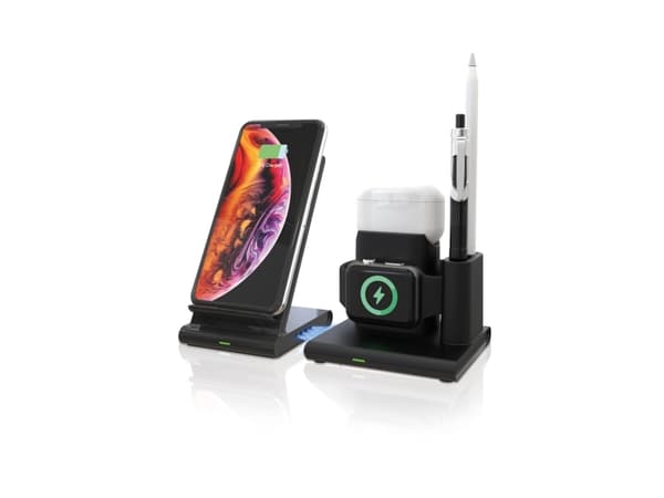 RealPower ChargeAIR Connect, Sisätila, USB, Langaton lataaminen, Musta musta