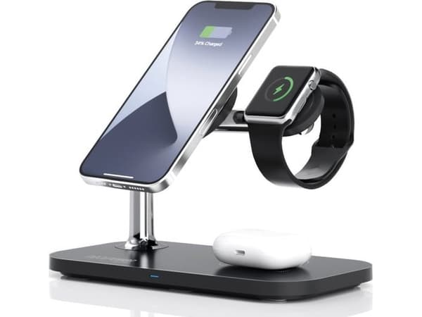 RealPower ChargeAIR Mag, Innendørs, USB, Trådløs lading, Sort