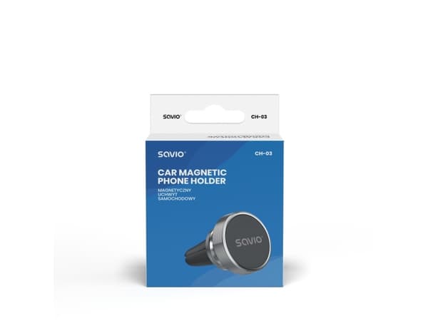 SAVIO CH-03 - Magnetisk fordonshållare för mobiltelefon - silver