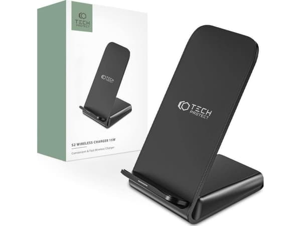 Tech-Protect-lader Tech-Protect Qi15W-S2 Trådløs lader 15W Svart