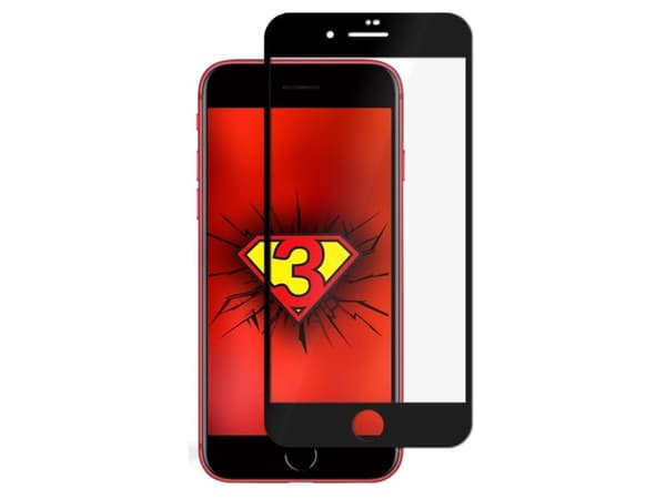 3MK NeoGlass, Apple, iPhone 7, iPhone 8, iPhone SE 2020, iPhone SE 2022, Slagbestandig, Ripebestandig, Sort, Gjennomsiktig, 1 stykker