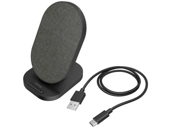 Hama QI-FC15S-Fab, Innendørs, USB, Trådløs lading, 1,5 m, Sort