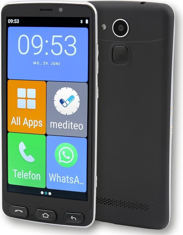 OLYMPIA Neo - 4G smartphone - Dual SIM - RAM 2 GB / 16 GB - microSD slot - LCD display - 5,5" - bagkamera 8 MP - frontkamera 5 MP - sort