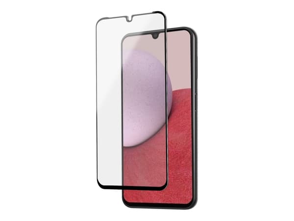 DELTACO SCRN-A14 - Skärmskydd för mobiltelefon - 2.5D - glas - ramfärg svart - för Samsung Galaxy A14, A14 5G