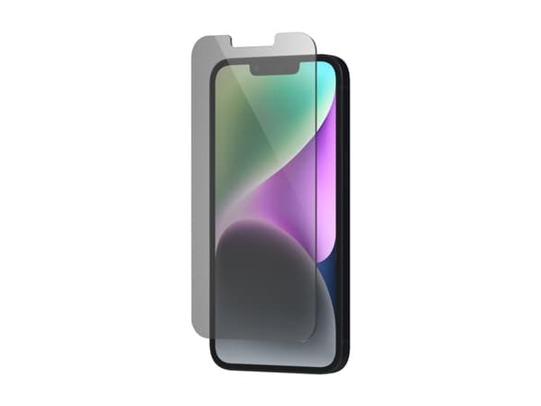 DELTACO SCRN-21IP67X - Skjermbeskyttelse for mobiltelefon - 2.5D - glass - med personvernsfilter - for Apple iPhone 13 Pro Max, 14 Plus