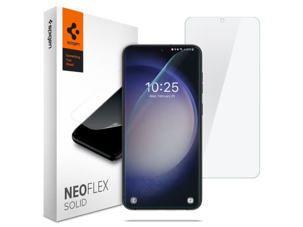 Spigen Neo Flex, Samsung, Galaxy S23 Plus, Fallsäker, Dammresistent, Reptålig, Transparent, 1 styck