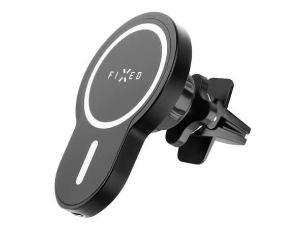 FIXED MagClick - Trådløs ladeholder for bil - with MagSafe support - 15 watt - 2.4 A - QC - svart