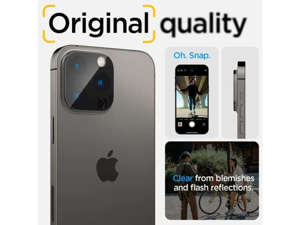 Spigen Glas.tR Optik, Apple, iPhone 14 Pro Max, iPhone 14 Pro, Transparent, 2 styck