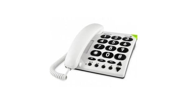 Doro Telefon Easy 311C Telefon med stor knap Hvid Hvid
