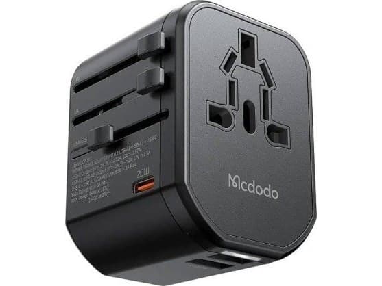 Mcdodo-lader Universal EU/US/AU/UK Mcdodo CP-3471 vegglader, PD 20W (svart)
