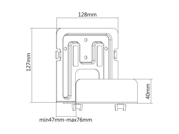 InLine 23152C, Digital mediaspiller, Passiv holder, Innendørs, Sort