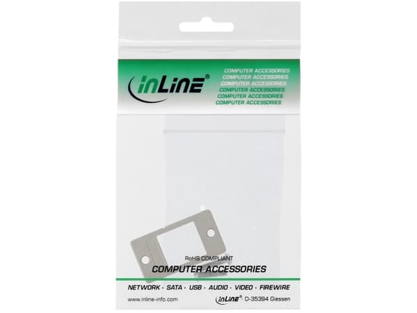 InLine 76205A, Ramme som klikker på plass, Zink, Sølv, 19,1 mm, 35,5 mm, 9,8 mm