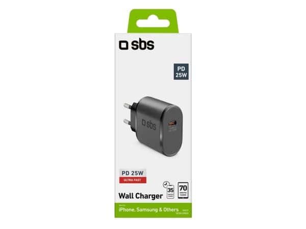 SBS TETR1CPD25, inomhus, AC, Svart