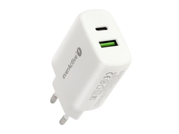 EverActive-lader EverActive SC-370Q vegglader med USB QC3.0 og USB-C PD PPS 25W-port