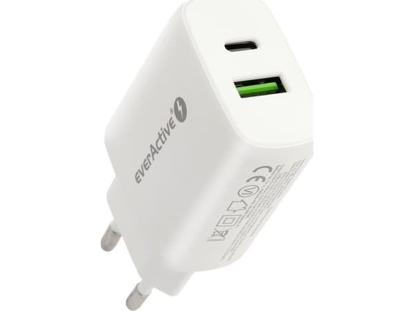 EverActive-lader EverActive SC-370Q vegglader med USB QC3.0 og USB-C PD PPS 25W-port