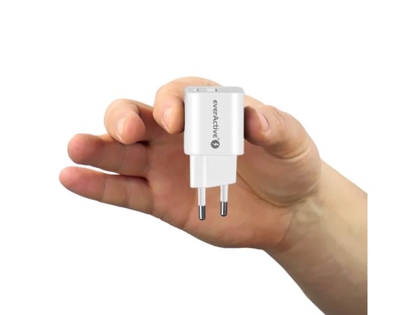 EverActive-lader EverActive GaN SC-390Q vegglader med USB QC3.0 og USB-C PD PPS 30W-port