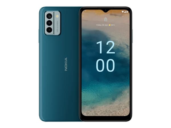 Nokia G22 - 4G smarttelefon - dobbelt-SIM - RAM 4 GB / Internminne 64 GB - microSD slot - 6.52" - 1200 x 720 piksler (90 Hz) - 3x bakkamera 50 MP, 2 Blå