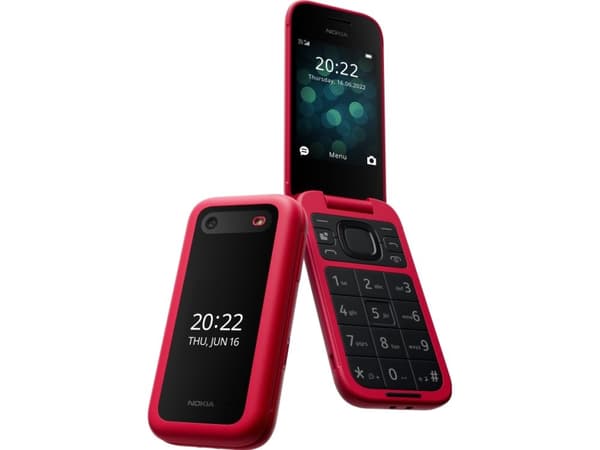Nokia 2660 Flip 4G clamshell phone, Dual-SIM, red