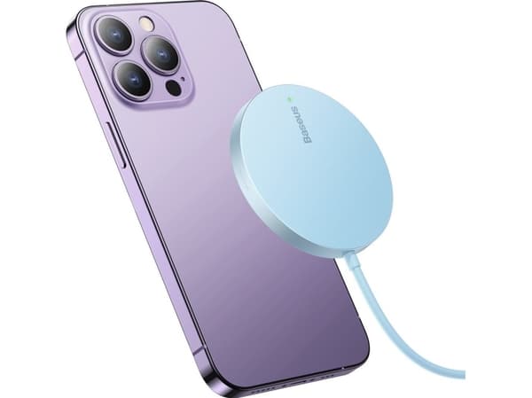 Baseus lader Trådløs lader MagSafe Baseus Simple Mini3 Qi 15W blå