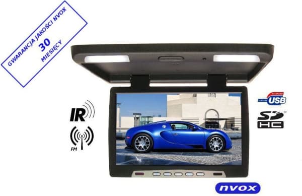 Nvox 20" LED undertaksmonitor med USB SD IR FM 12V Sort (RF2090USB)