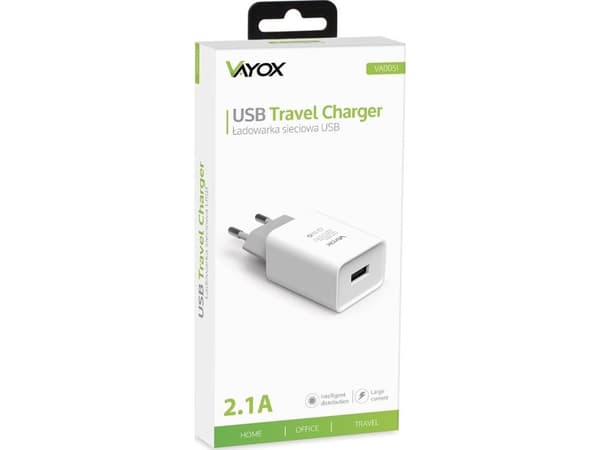 Vayox laturi USB-laturi 5V 2.1A VA0051 Vayox