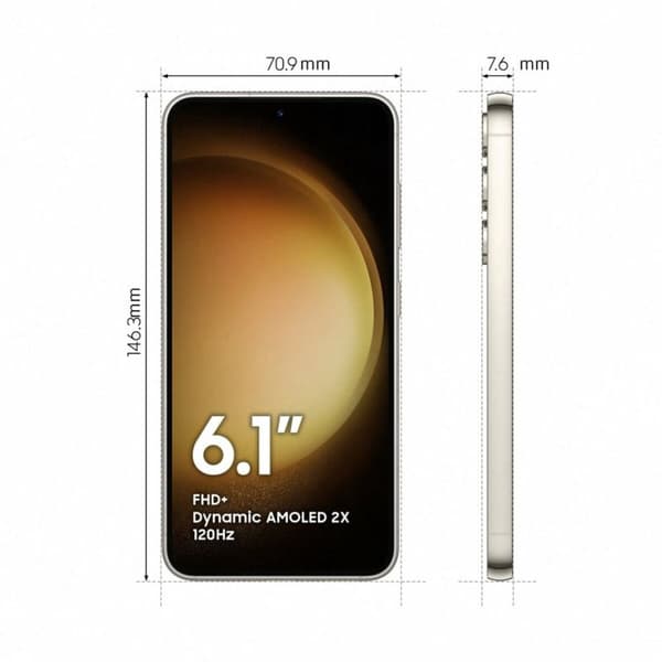 Smartphone Samsung Galaxy S23 Hvid 6,1" Flødefarvet 128 GB Octa Core 8 GB RAM