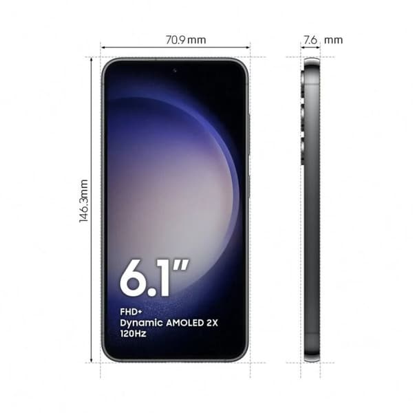 Smartphone Samsung Galaxy S23 Sort 6,1" 128 GB Octa Core 8 GB RAM