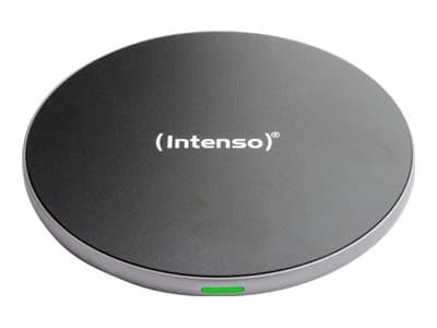 Intenso BA2 - Trådløs ladepute + AC-strømadapter - 15 watt - svart Sort, Sølv
