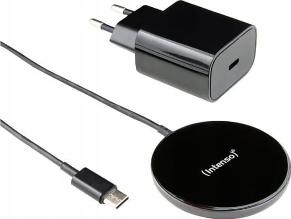 Intenso MB1 - Trådløs ladepute - magnetisk + AC-strømadapter - 15 watt - svart