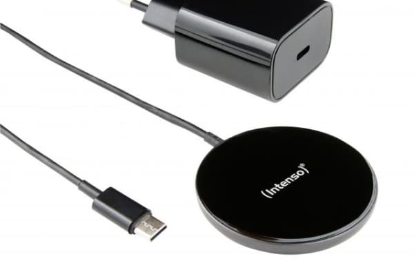 Intenso MB1 - Trådløs ladepute - magnetisk + AC-strømadapter - 15 watt - svart