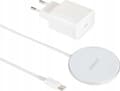 Miniatyrbilde 3 av 3: Intenso MW1 - Trådløs ladepute - magnetisk + AC-strømadapter - 15 watt - PD 3.0, QC 3.0 - hvit