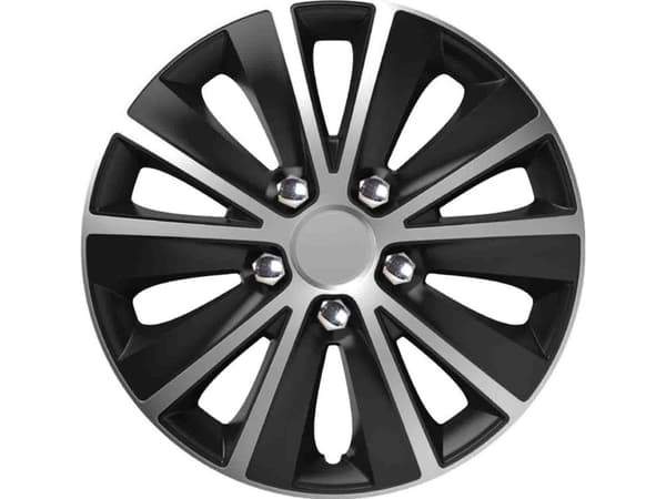 Versaco Navan suojus rapide nc 15" hopea&amp;musta (musta &amp; hopea) kromi ruuveilla