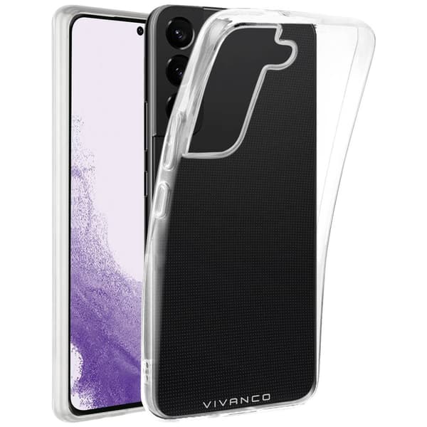 Vivanco Super Slim Backcover Samsung Galaxy S23 Transparent Induktiv laddning SSCVVSGS23T