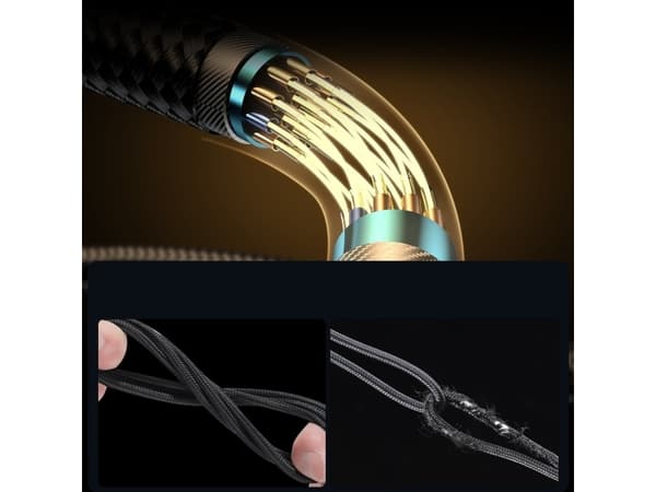 USB cable Joyroom Joyroom USB C cable angled - USB C for fast charging and data transfer 100W 1.2 m black (S-CC100A6)