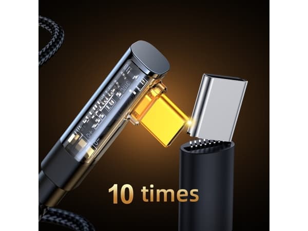 USB cable Joyroom Joyroom USB C cable angled - USB C for fast charging and data transfer 100W 1.2 m black (S-CC100A6)