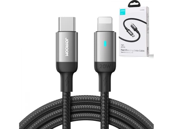 Joyroom USB cable Joyroom USB C - Lightning cable 20W A10 Series 1.2 m black (S-CL020A10)