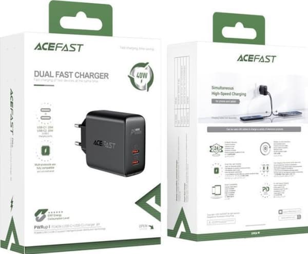 Acefast 2x USB-C 2.4A lader (6974316280194)